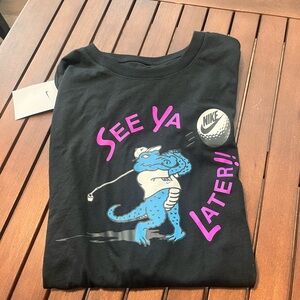 Rare Nike Black Graphic golf Tee